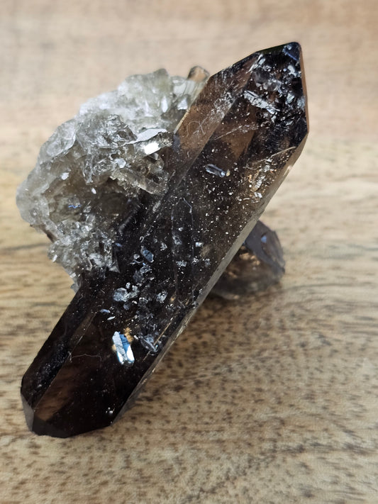 Double Terminated Smoky Quartz Cluster