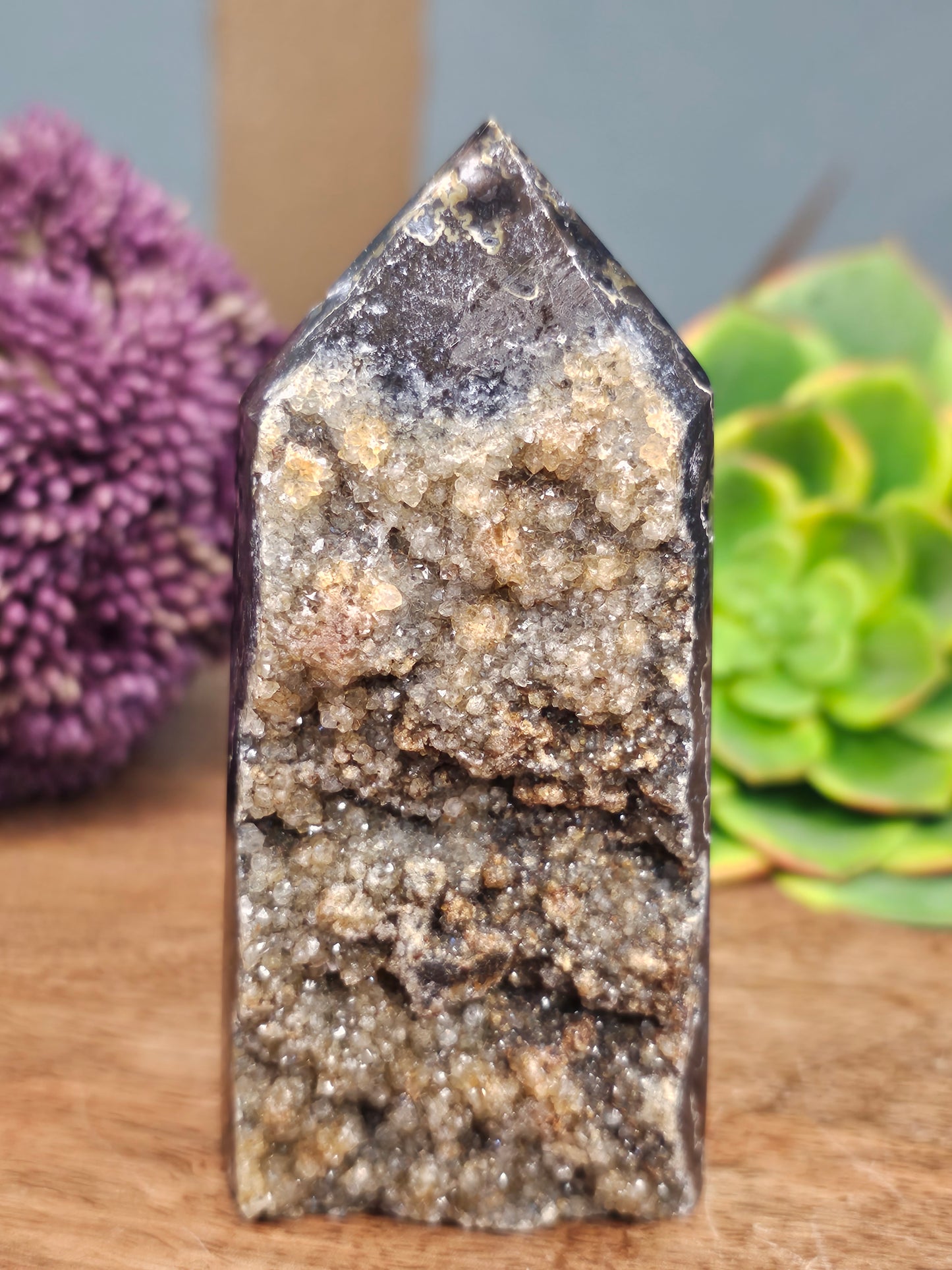 Agate Geode with Druzy