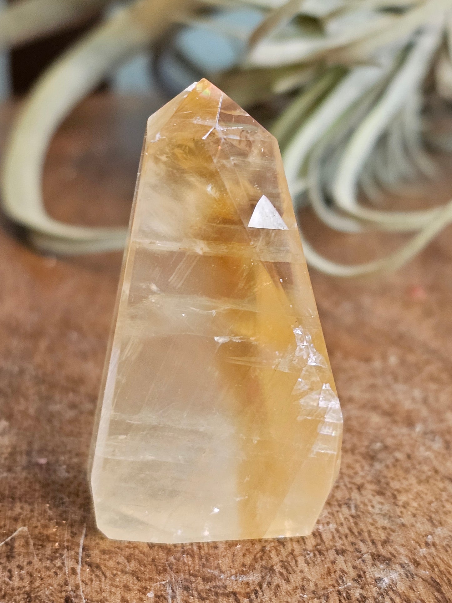 Honey Calcite Point