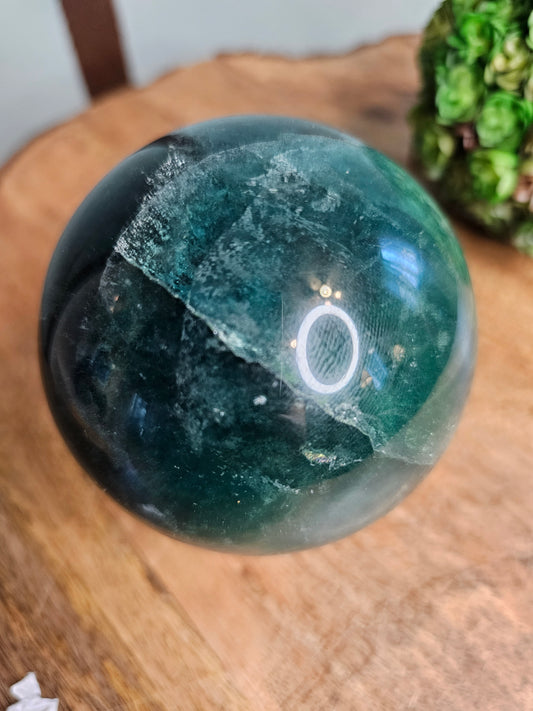 Green Fluorite Sphere