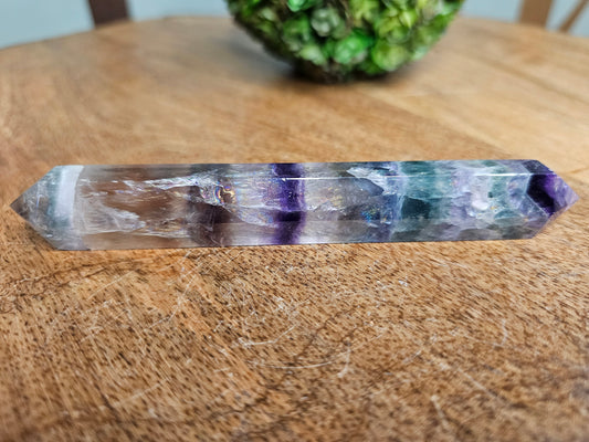 Double Terminated Fluorite Point