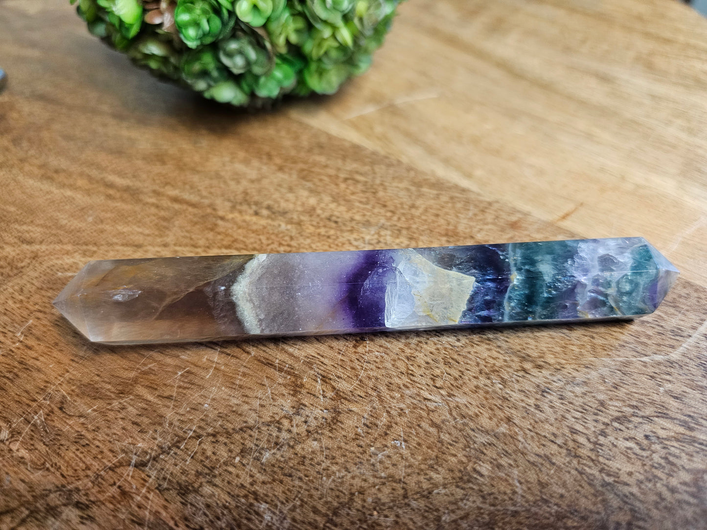 Double Terminated Fluorite Point