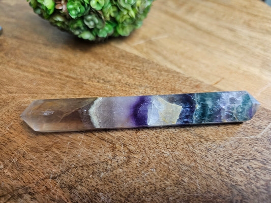 Double Terminated Fluorite Point