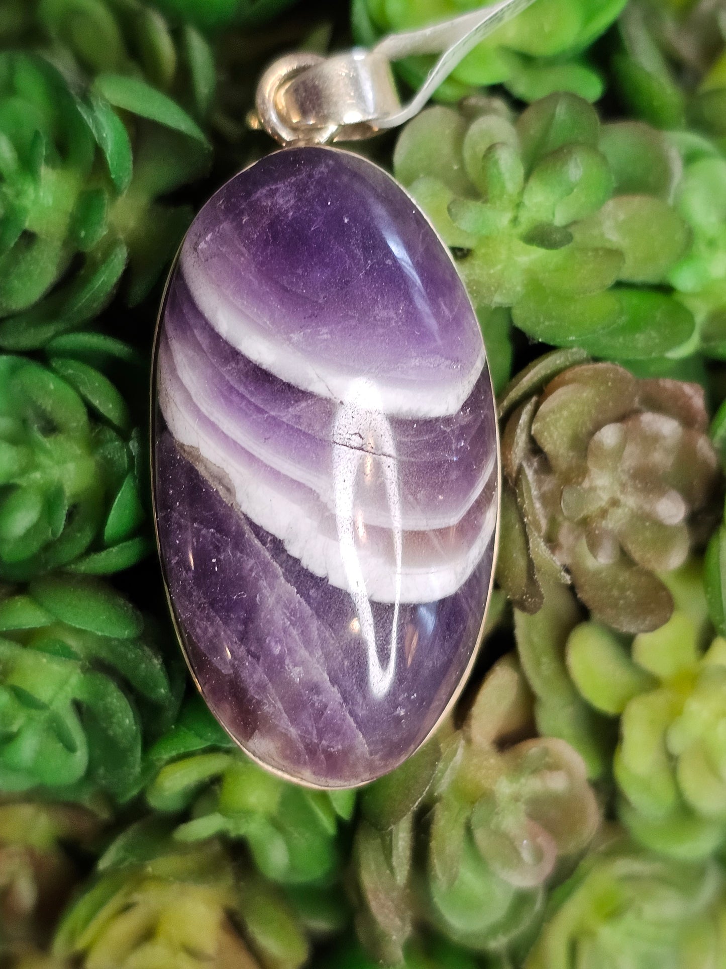 Chevron Amethyst Pendant