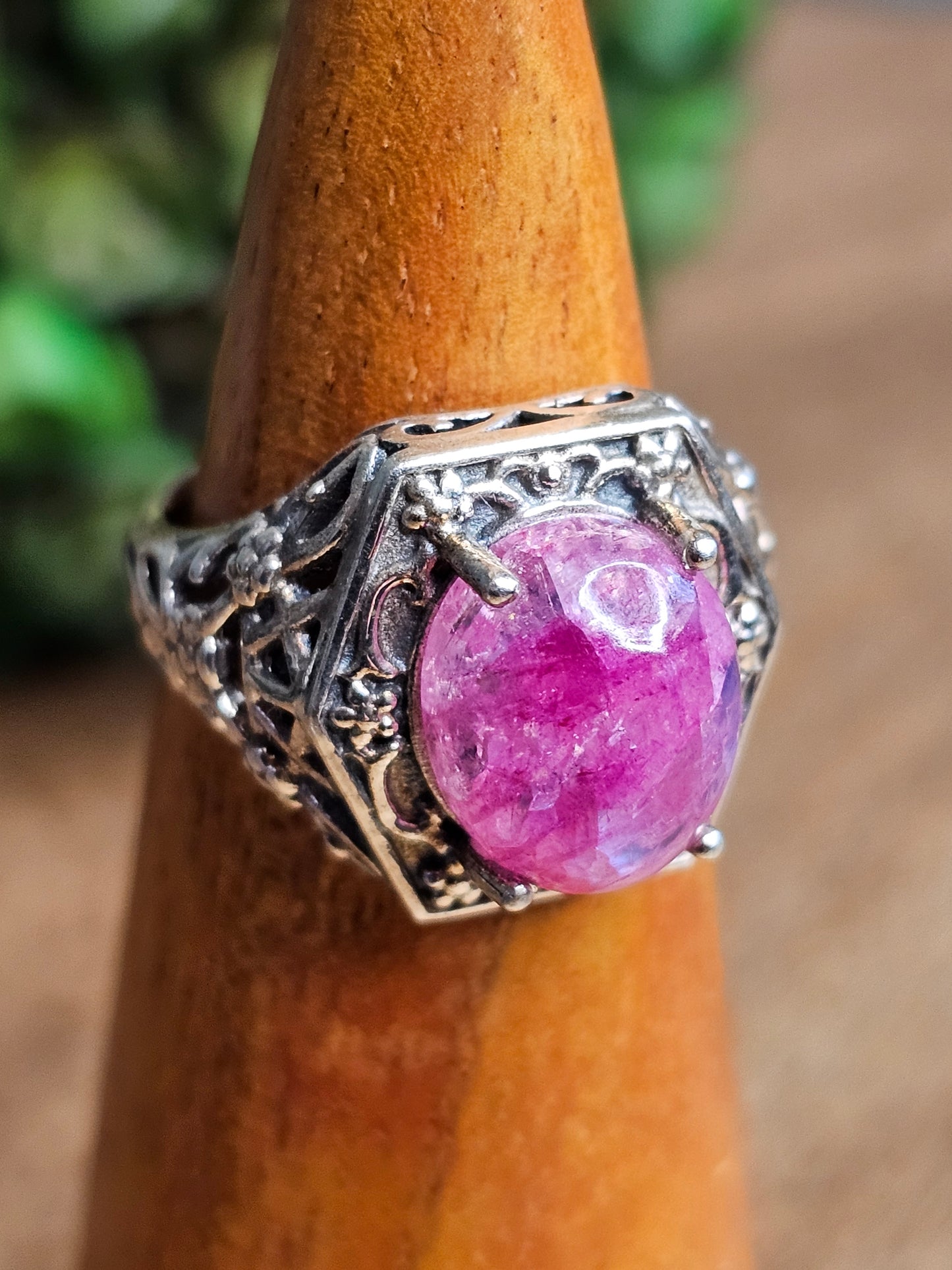 Pink Moonstone Ring