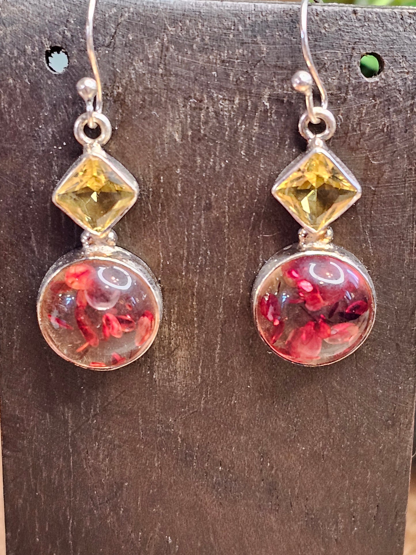 Citrine and Amber Earrings