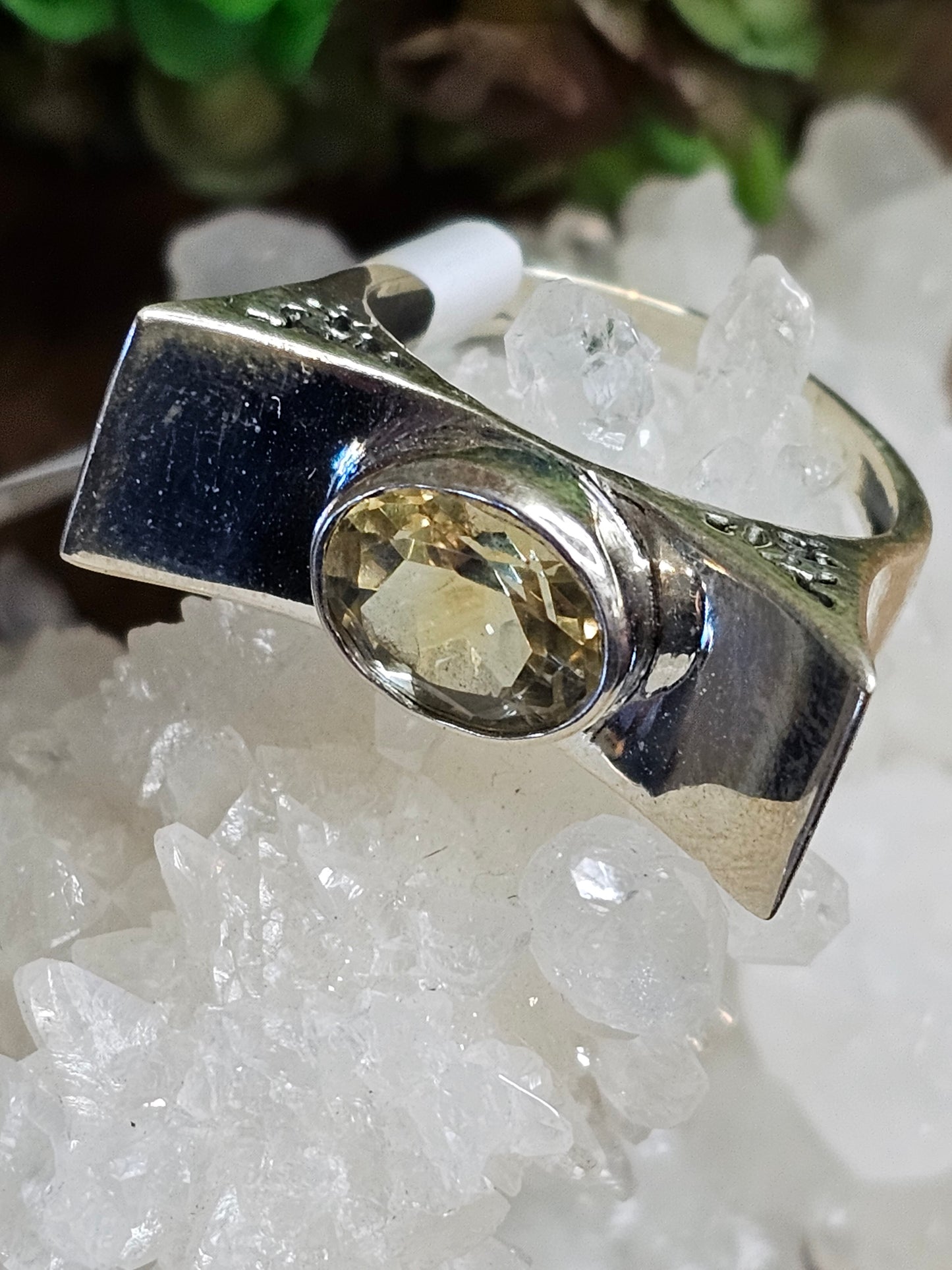 Yellow Citrine Ring