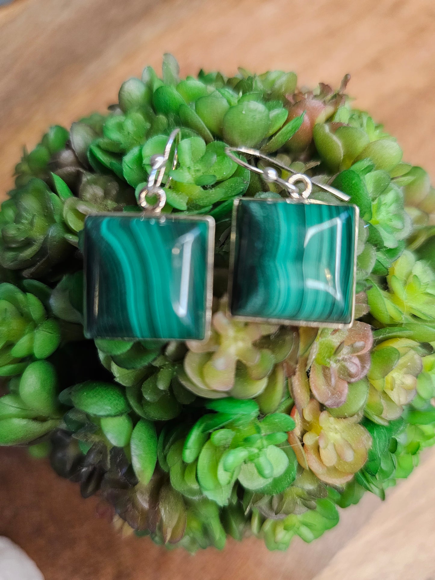 Malachite Earrings