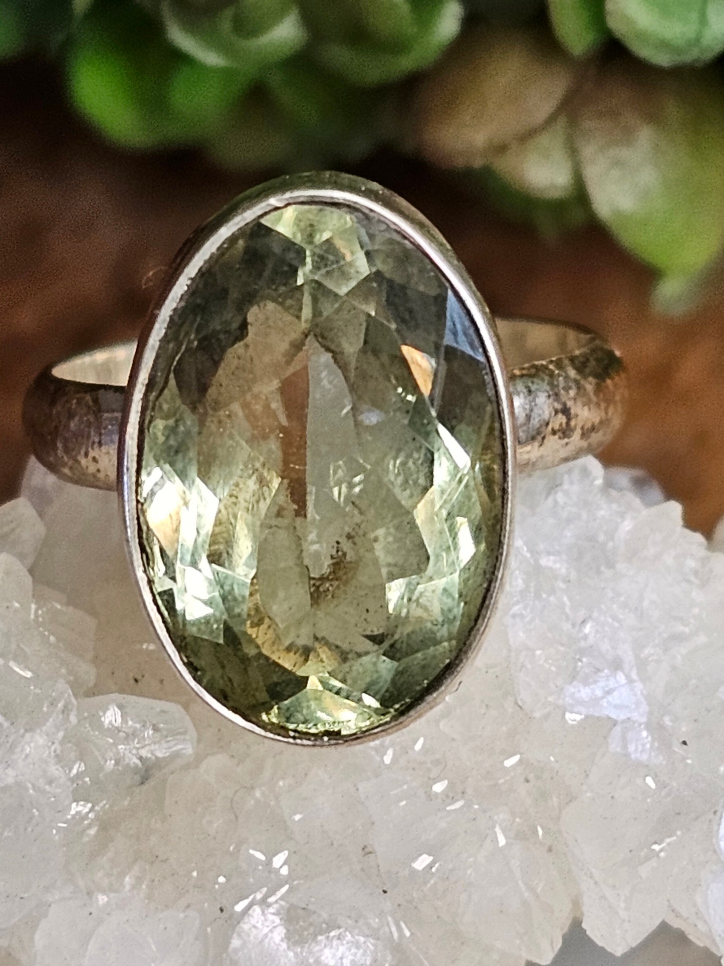 Green Amethyst Ring