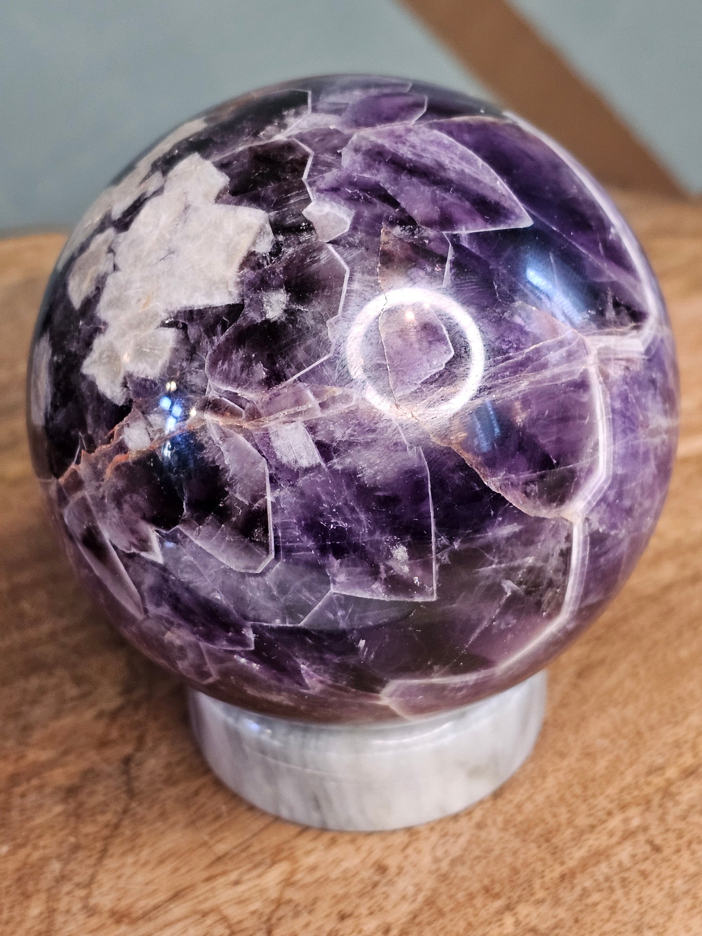 Chevron Amethyst Sphere