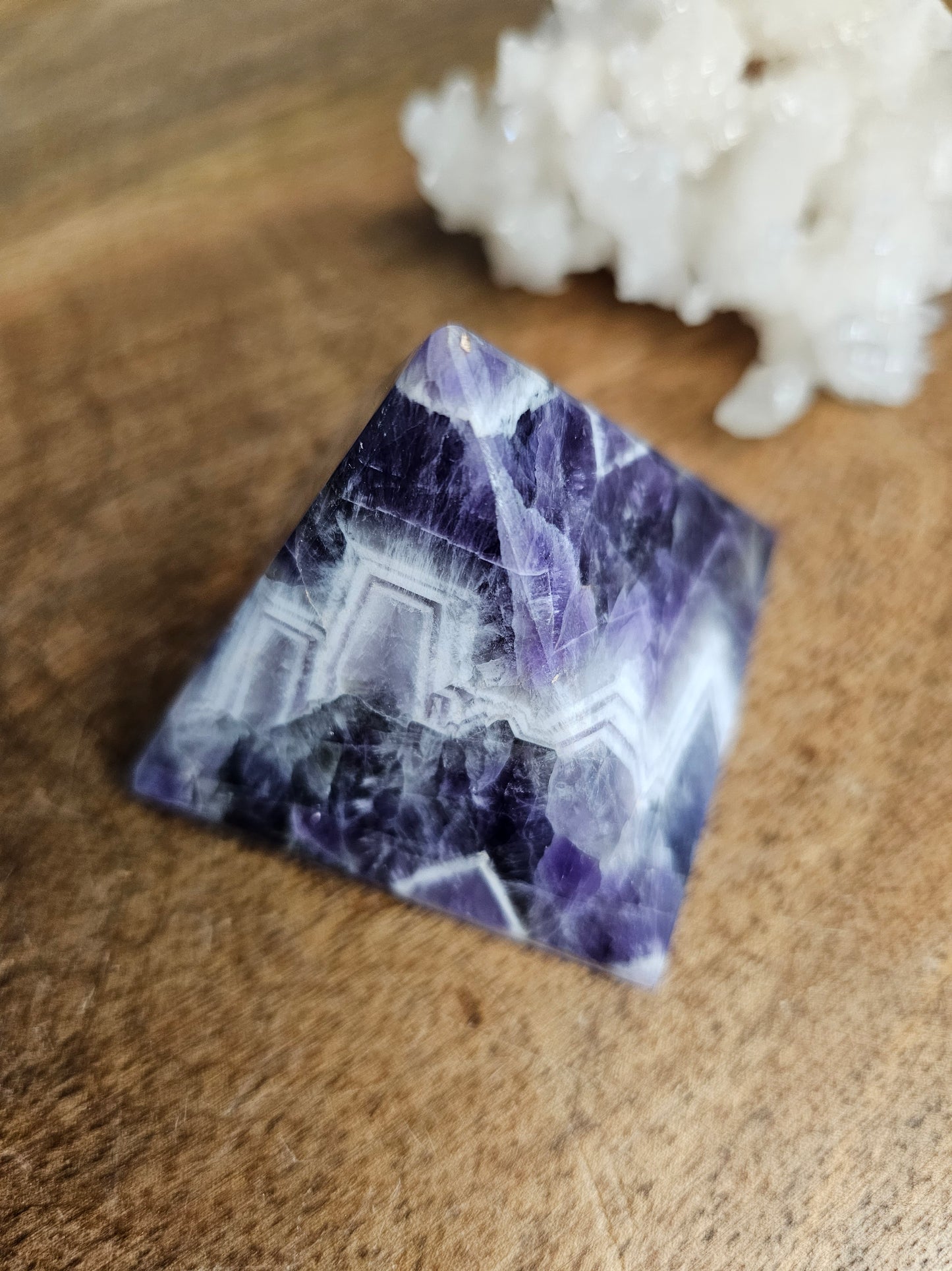 Chevron Amethyst Pyramid