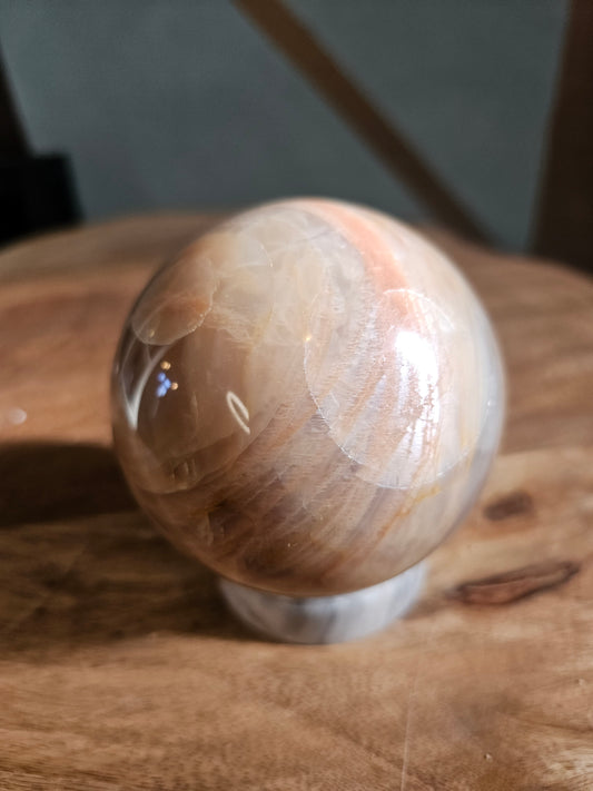 Peach Moonstone Sphere