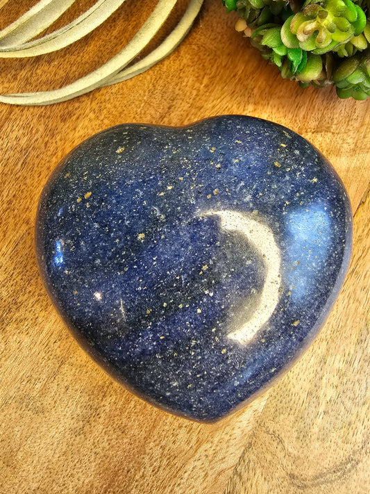 Blue Lazulite Heart