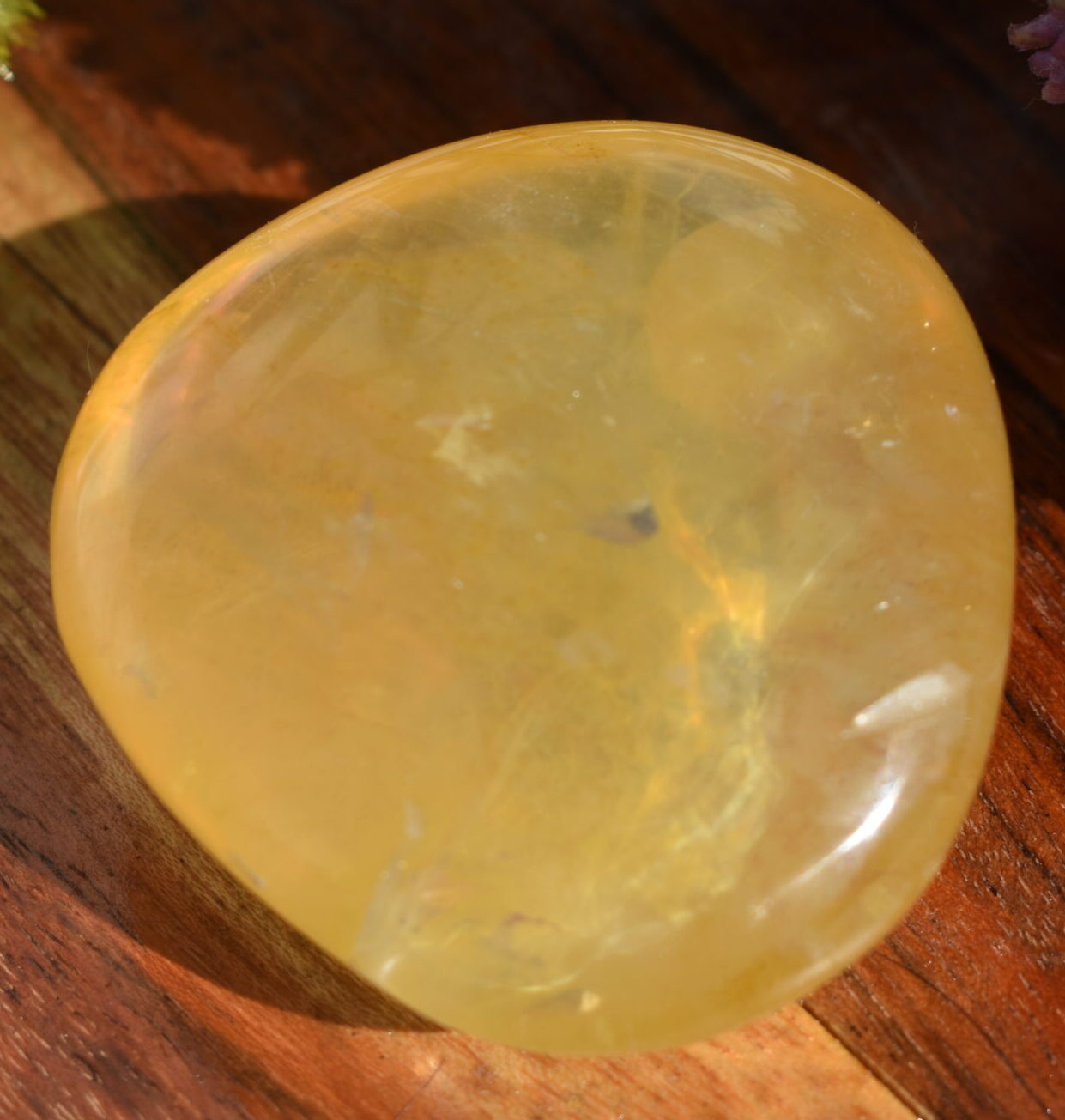 Yellow Fluorite Palm Stone